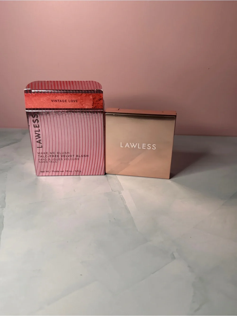 Discontinued LAWLESS Vintage Love Powder Blush - Rose Pink